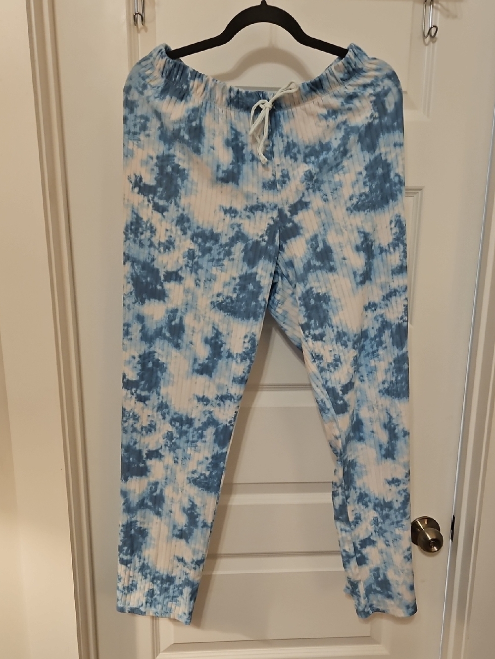 LOVE @ FIRST SIGHT BLUE AND WHITE  Pajama Pants.  SIZE LARGE